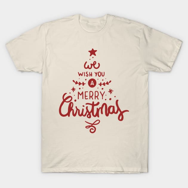 Christmas tree wish you a merry Christmas T-Shirt by JAG2B